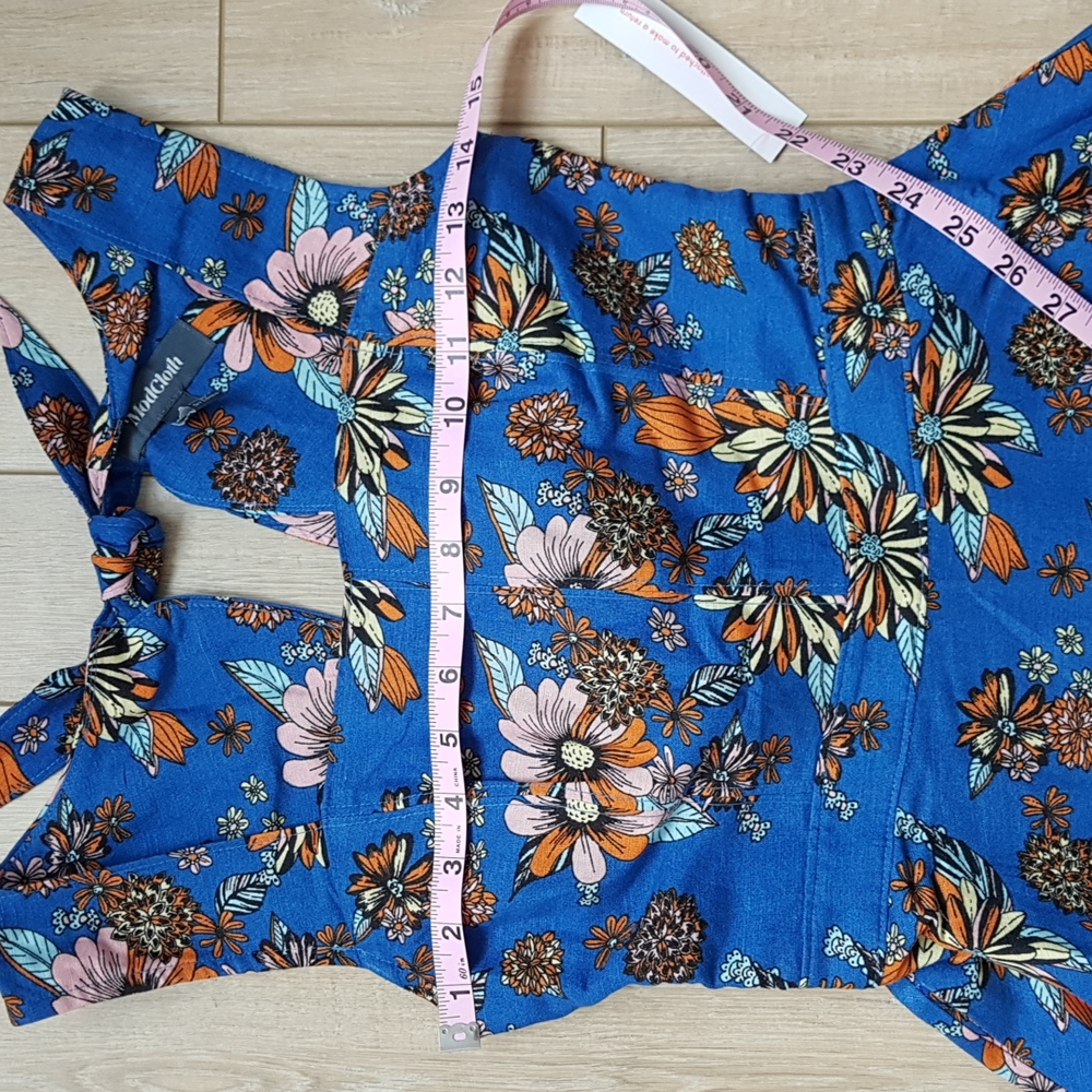 Bursting with Optimism Dark Blue Floral Fit & Flare Sundress by Modcloth Size 4 - Picture 8 of 10